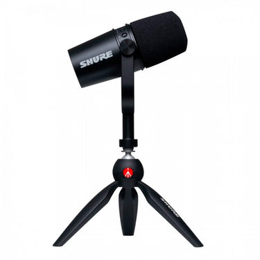 Microfono Shure Mv7-k-bndl Dinamico Para Podcaster Negro Con Tripie